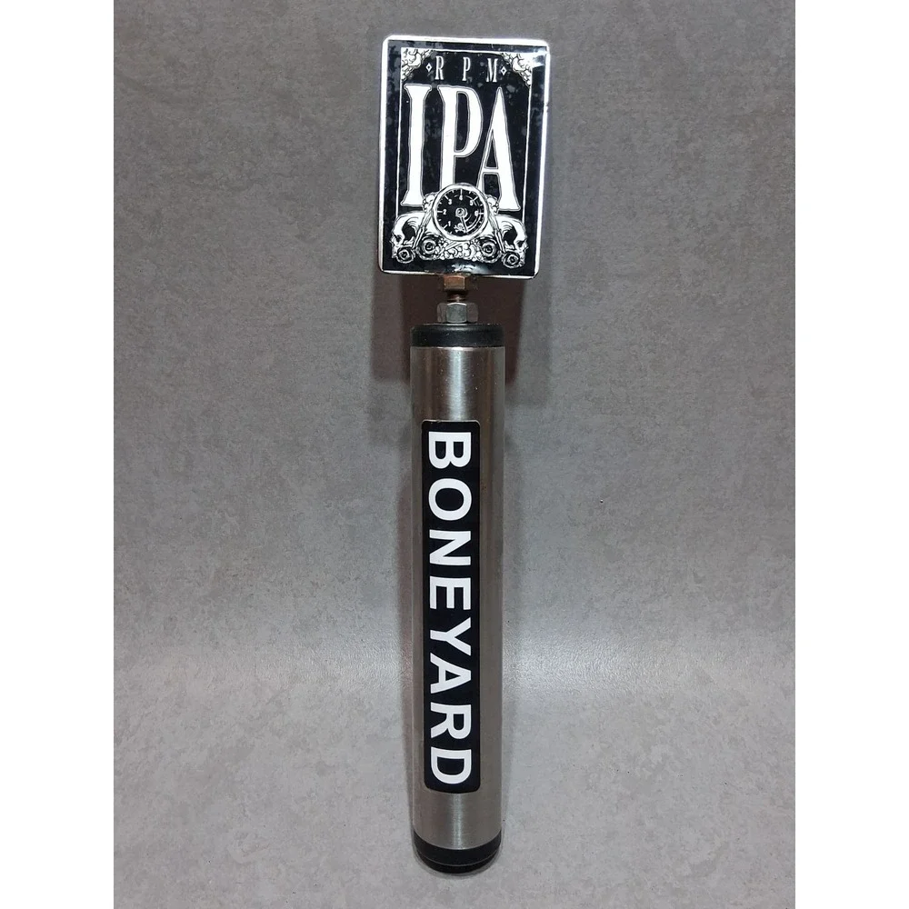 Boneyard Brewing Beer Tap Handle RPM IPA Bend Oregon Metal Skull Crossbones